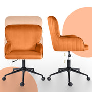 Desk Armchair - Home Office Swivel Chair Adjustable Height Seat PLUME ORANGE V274-FT-VOC-001BK-PKN