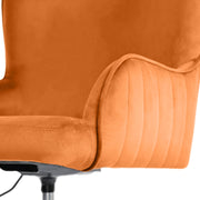 Desk Armchair - Home Office Swivel Chair Adjustable Height Seat PLUME ORANGE V274-FT-VOC-001BK-PKN