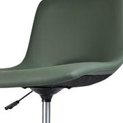 2 Set Office Desk Chair - PU Leather Home Swivel Chair Cut-Out Seat HALO GREEN V274-FT-VOC-002BK-GN2