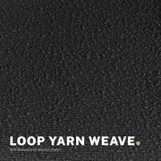 2 Set Office Desk Chair - Loop Yarn Fabric Home Swivel Chair Cut-Out Seat HALO BLACK V274-FT-VOC-002BK-LBK2