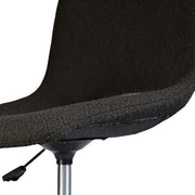 2 Set Office Desk Chair - Loop Yarn Fabric Home Swivel Chair Cut-Out Seat HALO BLACK V274-FT-VOC-002BK-LBK2