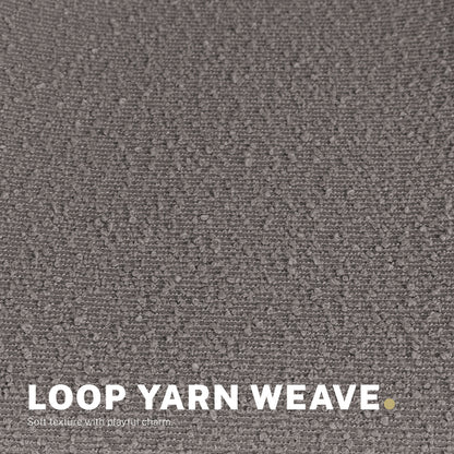 2 Set Office Desk Chair - Loop Yarn Fabric Home Swivel Chair Cut-Out Seat HALO GREY V274-FT-VOC-002BK-LGY2