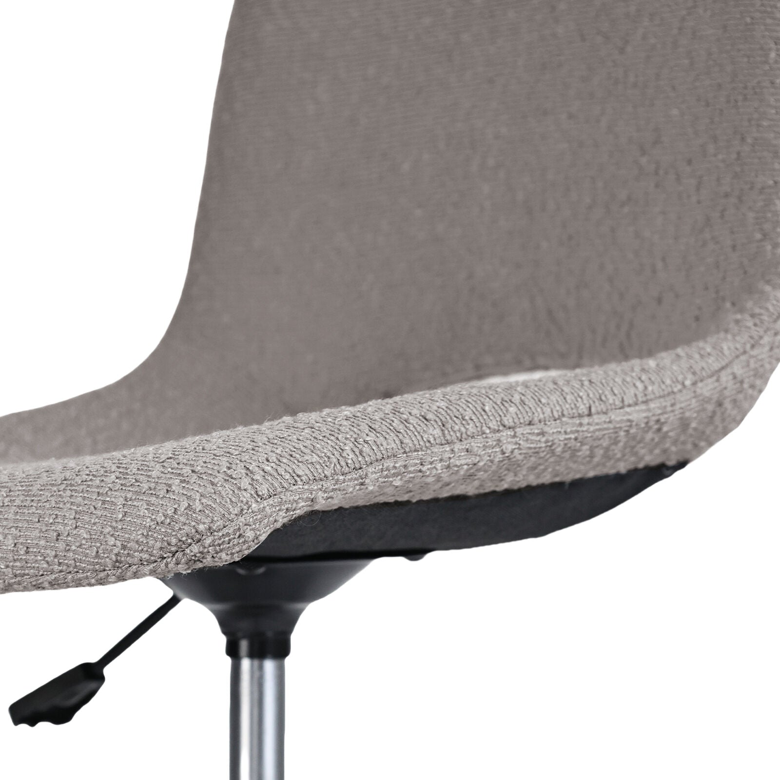 2 Set Office Desk Chair - Loop Yarn Fabric Home Swivel Chair Cut-Out Seat HALO GREY V274-FT-VOC-002BK-LGY2