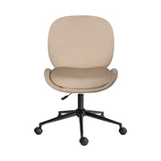 Office Desk Chair - Velvet Armless Swivel Study Seat OVOID PALE KHAKI V274-FT-VOC-003BK-KH
