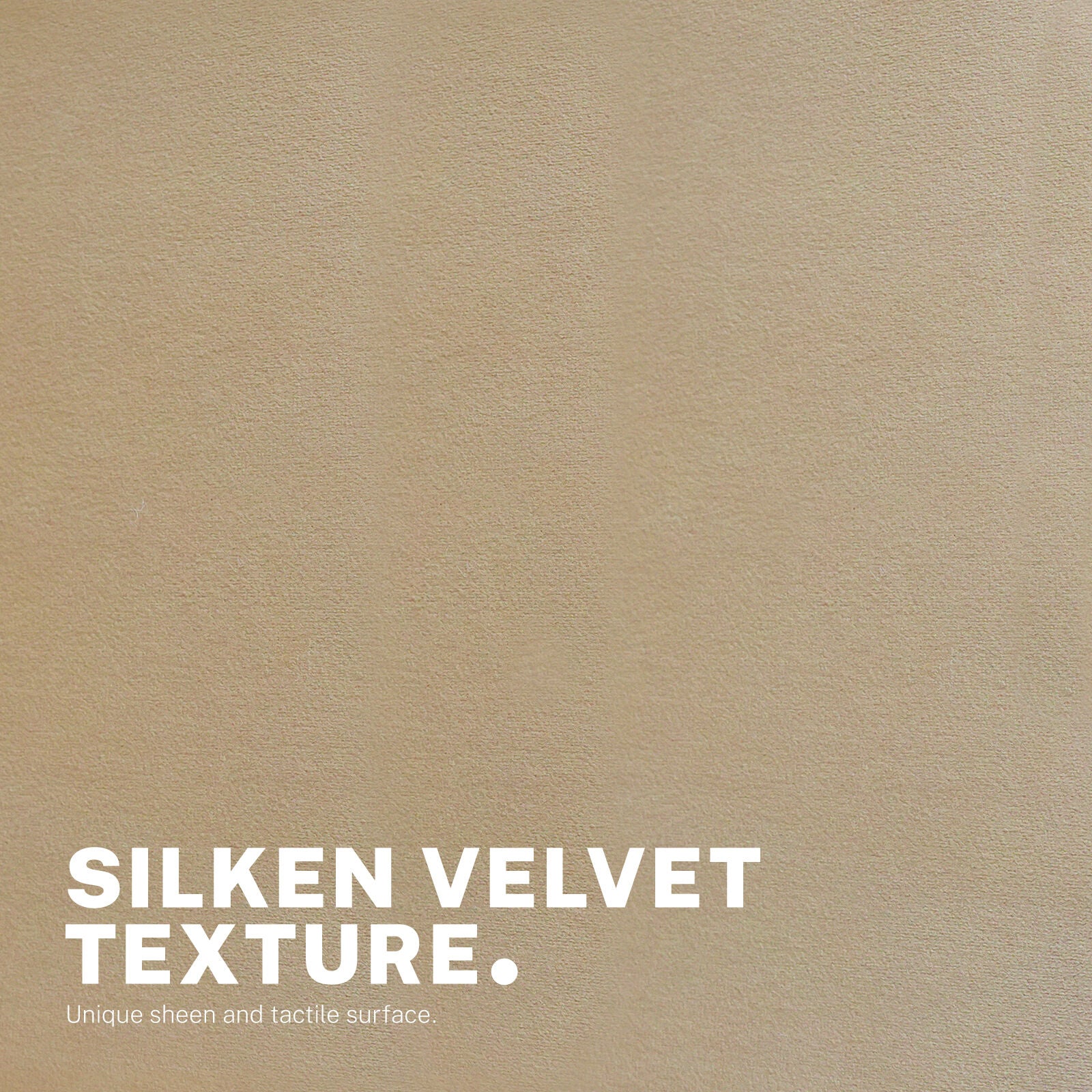 Office Desk Chair - Velvet Armless Swivel Study Seat OVOID PALE KHAKI V274-FT-VOC-003BK-KH