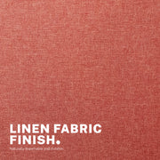 Office Desk Chair - Linen Fabric Armless Swivel Study Seat OVOID EARTHY RED V274-FT-VOC-003BK-RD