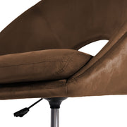 Office Desk Chair - Velvet Home Office Swivel Computer Seat COVE BROWN V274-FT-VOC-004GD-BN