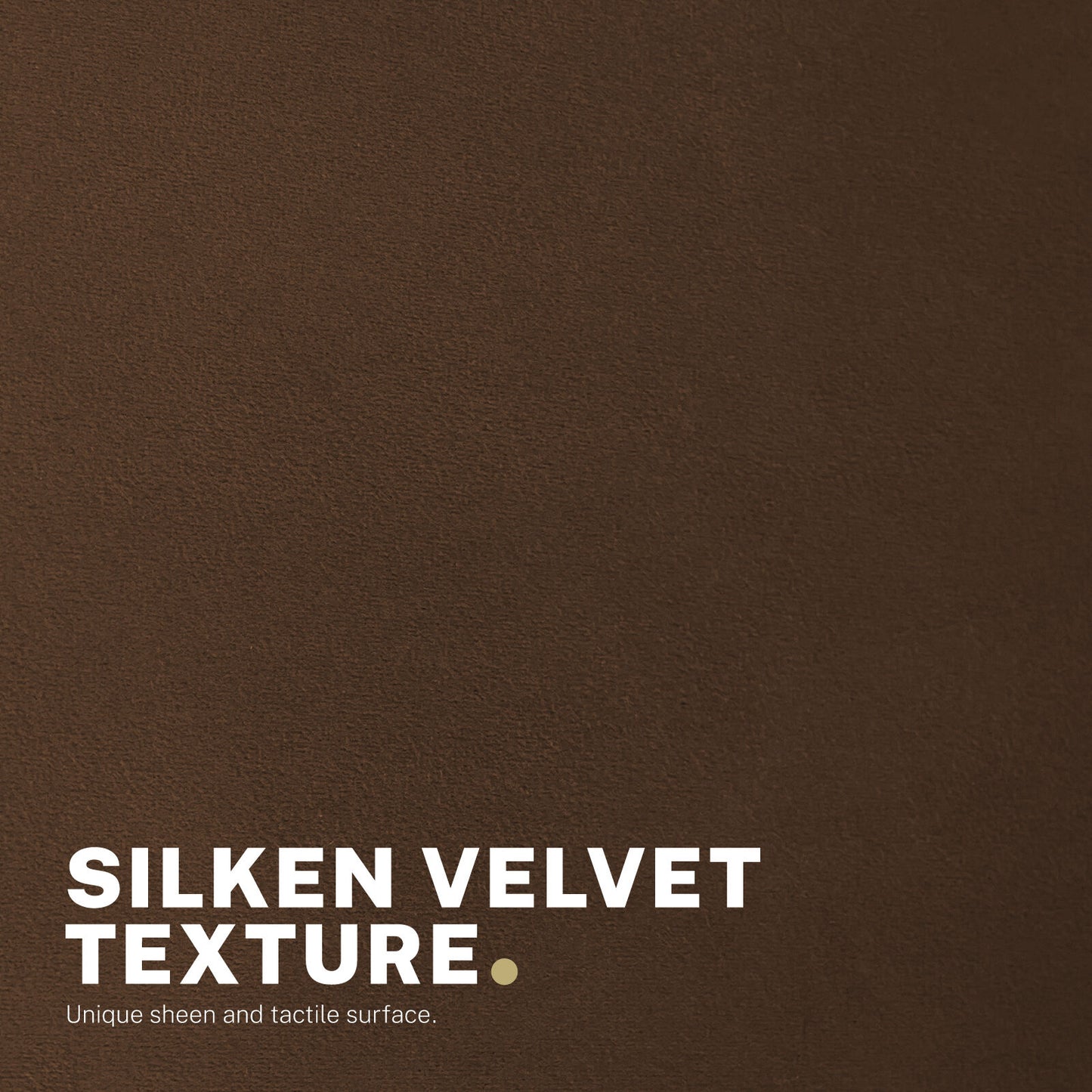 Office Desk Chair - Velvet Home Office Swivel Computer Seat COVE BROWN V274-FT-VOC-004GD-BN