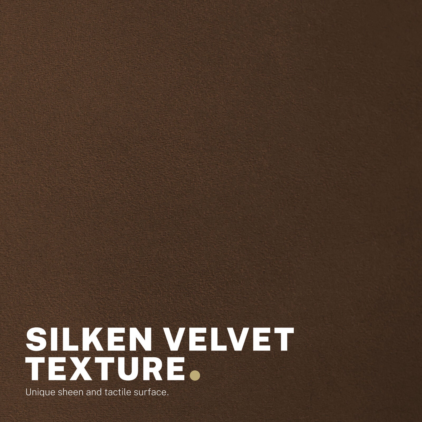 Office Desk Chair - Velvet Home Office Swivel Computer Seat COVE BROWN V274-FT-VOC-004GD-BN