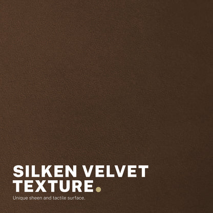 Office Desk Chair - Velvet Home Office Swivel Computer Seat COVE BROWN V274-FT-VOC-004GD-BN