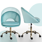 Office Desk Chair - Velvet Home Office Swivel Computer Seat COVE BLUE V274-FT-VOC-004GD-BU
