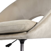 Office Desk Chair - Velvet Home Office Swivel Computer Seat COVE CREAM V274-FT-VOC-004GD-CR