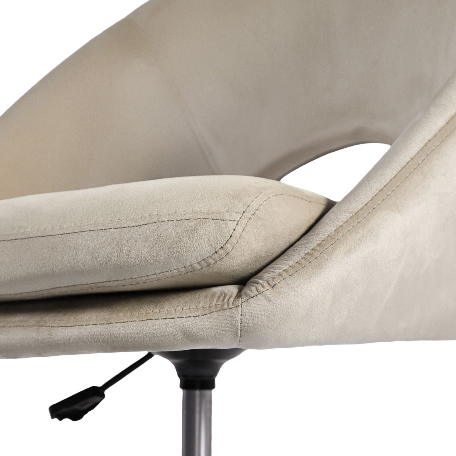 Office Desk Chair - Velvet Home Office Swivel Computer Seat COVE CREAM V274-FT-VOC-004GD-CR