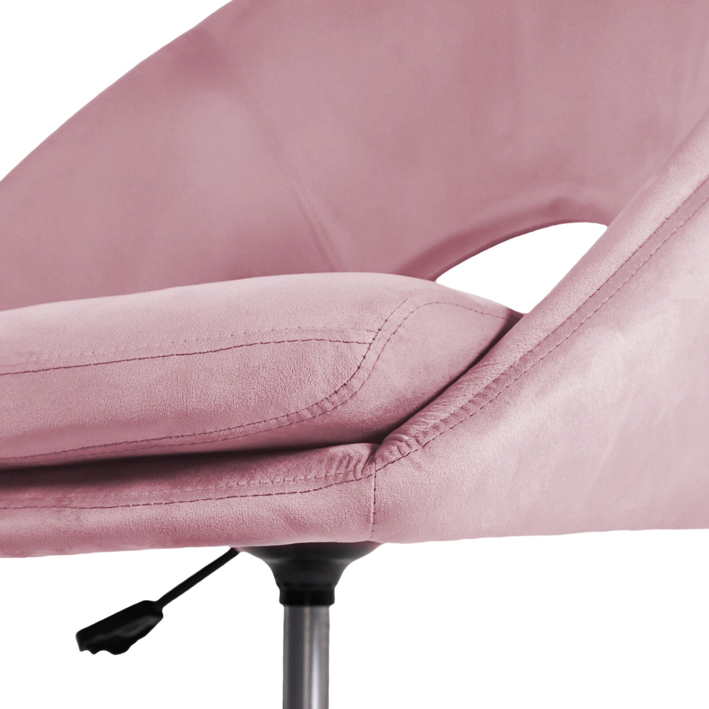 Office Desk Chair - Velvet Home Office Swivel Computer Seat COVE PINK V274-FT-VOC-004GD-PK