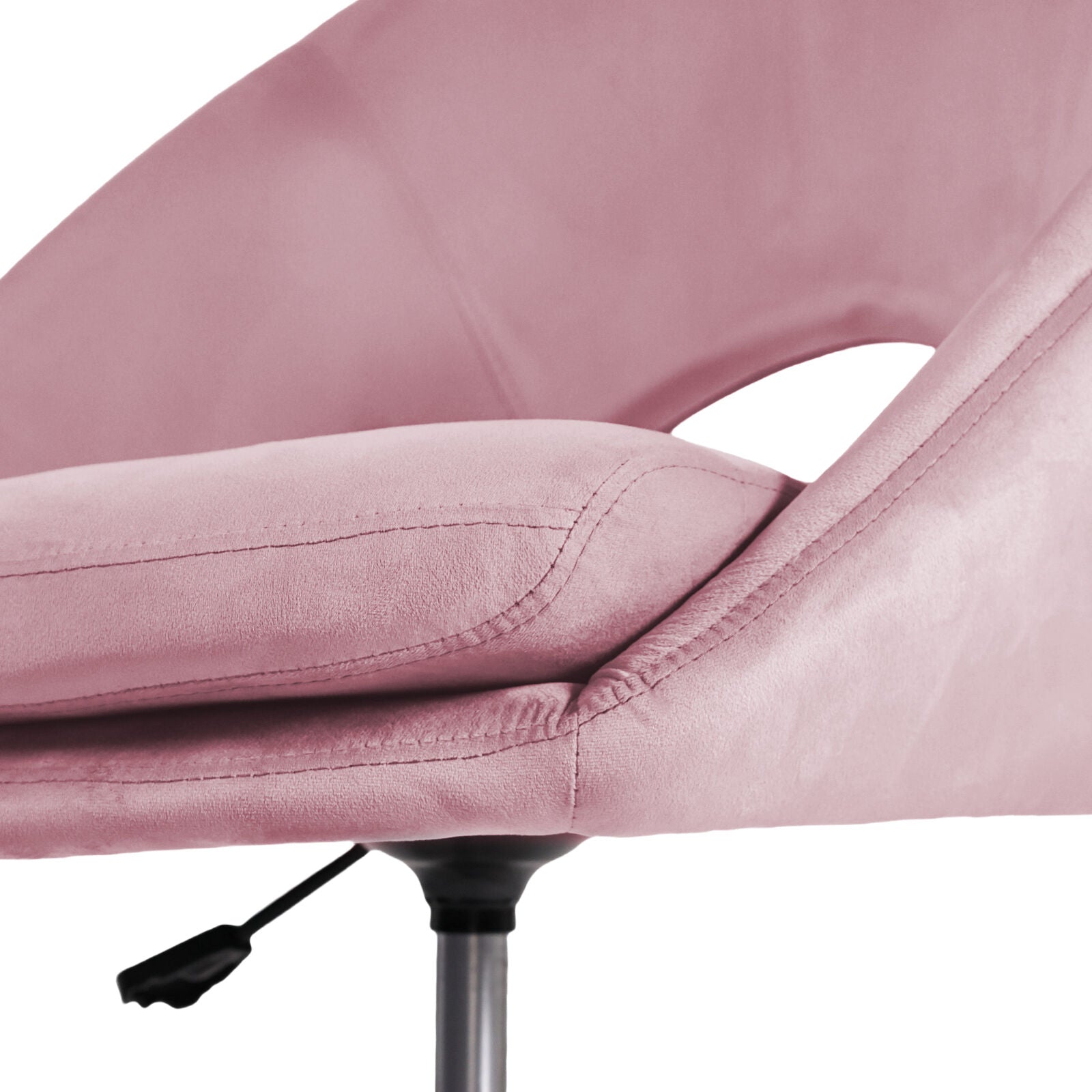 Office Desk Chair - Velvet Home Office Swivel Computer Seat COVE PINK V274-FT-VOC-004GD-PK