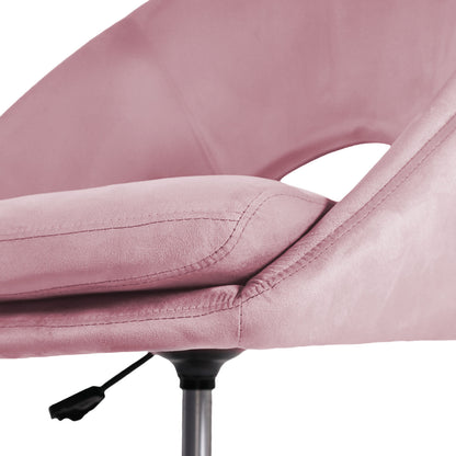 Office Desk Chair - Velvet Home Office Swivel Computer Seat COVE PINK V274-FT-VOC-004GD-PK