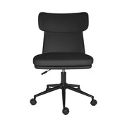 Office Desk Chair - PU Leather Home Office Swivel Chair Computer Seat BLACK V274-FT-VOC-005BK-BK