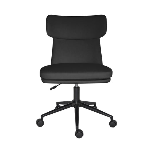 Office Desk Chair - PU Leather Home Office Swivel Chair Computer Seat BLACK V274-FT-VOC-005BK-BK