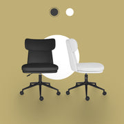 Office Desk Chair - PU Leather Home Office Swivel Chair Computer Seat BLACK V274-FT-VOC-005BK-BK