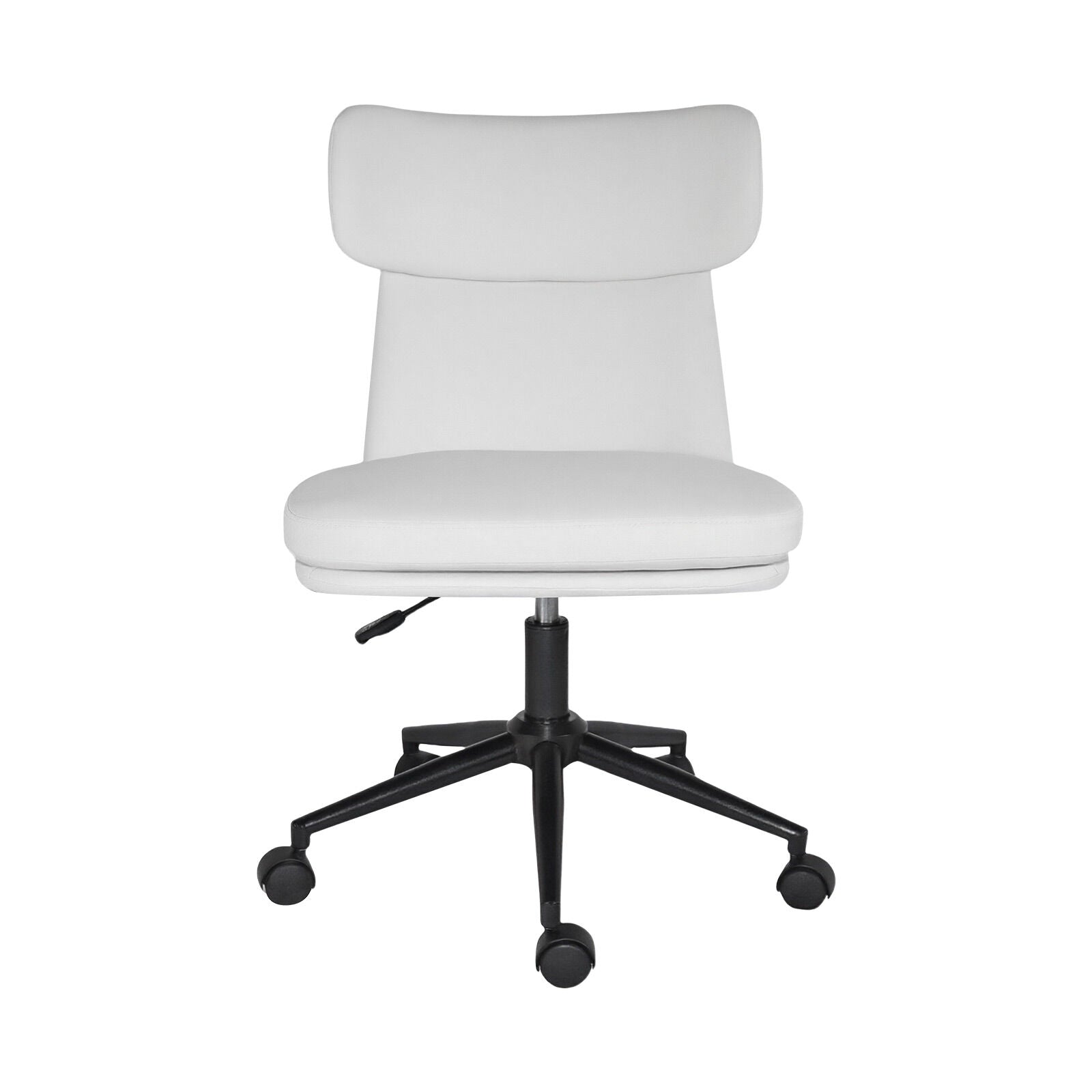 Office Desk Chair - PU Leather Home Office Swivel Chair Computer Seat WHITE V274-FT-VOC-005BK-WH