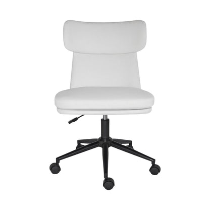 Office Desk Chair - PU Leather Home Office Swivel Chair Computer Seat WHITE V274-FT-VOC-005BK-WH