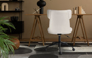 Office Desk Chair - PU Leather Home Office Swivel Chair Computer Seat WHITE V274-FT-VOC-005BK-WH