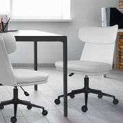 Office Desk Chair - PU Leather Home Office Swivel Chair Computer Seat WHITE V274-FT-VOC-005BK-WH