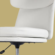 Office Desk Chair - PU Leather Home Office Swivel Chair Computer Seat WHITE V274-FT-VOC-005BK-WH