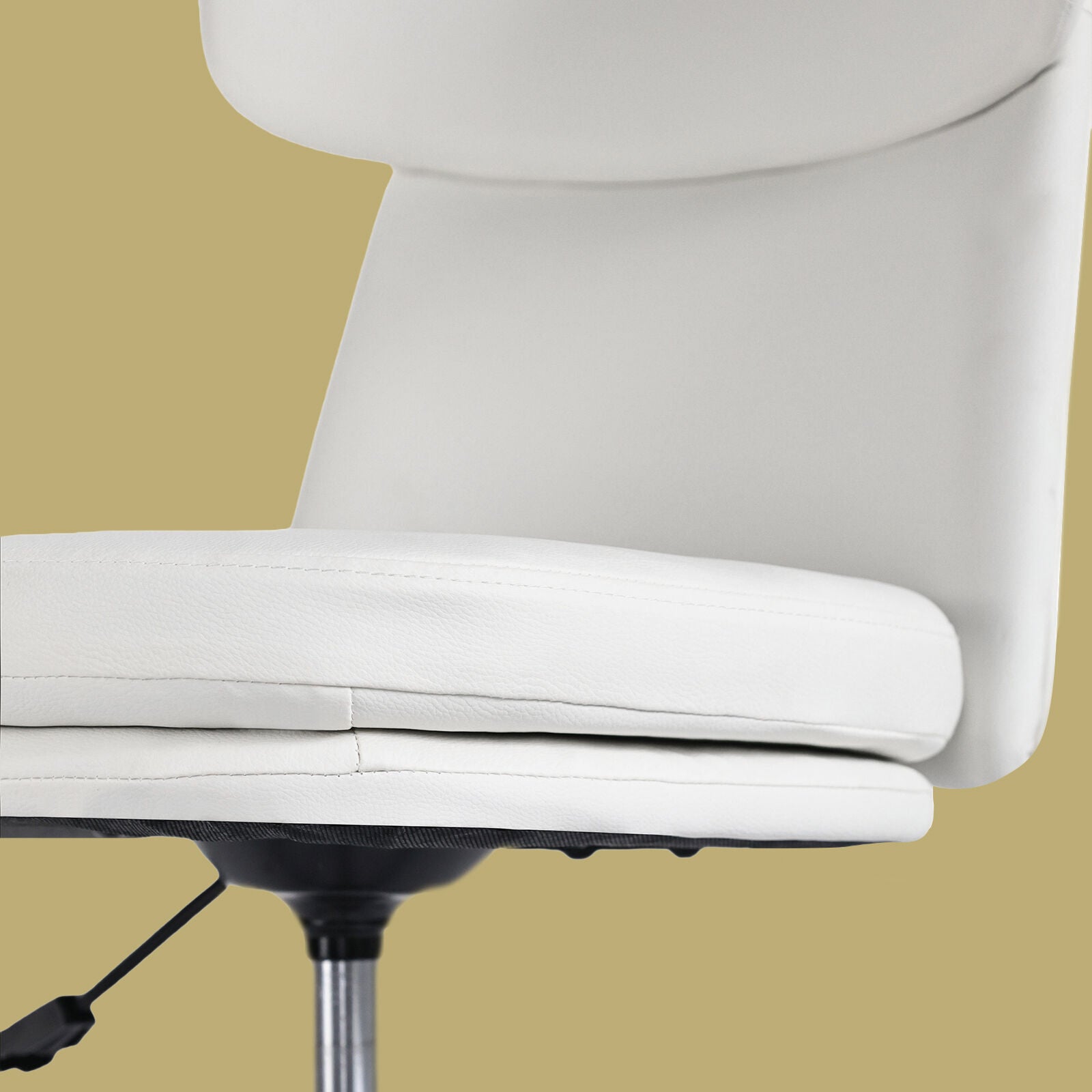 Office Desk Chair - PU Leather Home Office Swivel Chair Computer Seat WHITE V274-FT-VOC-005BK-WH