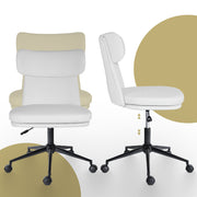 Office Desk Chair - PU Leather Home Office Swivel Chair Computer Seat WHITE V274-FT-VOC-005BK-WH