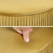 2X Side Table Storage Ottoman - Velvet Stool MIRA Mustard V274-FT-VR-205VASS-MY
