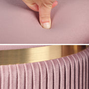 2X Side Table Storage Ottoman - Velvet Padded Stool Vanity Footstool REMI Pink V274-FT-VR-352VASS-PK