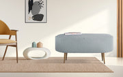 Coffee Table Storage Ottoman - Corduroy Padded Blanket Box Bench ESME - DUSTY BLUE V274-FT-VR-945CGL-LBU