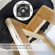 2X Wood Bar Stool Dining Chair Fabric LEILA 72cm BEIGE V274-FT-WBSFAB-82BE2