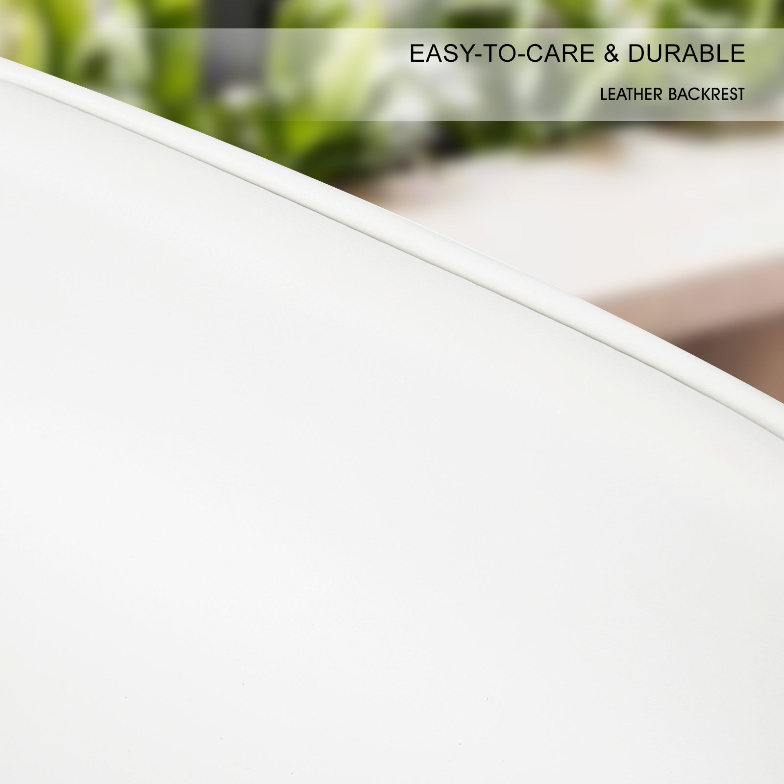 2X Wooden Bar Stool Dining Chair Leather SOPHIA 65cm WHITE V274-FT-WBSPU-75WH2
