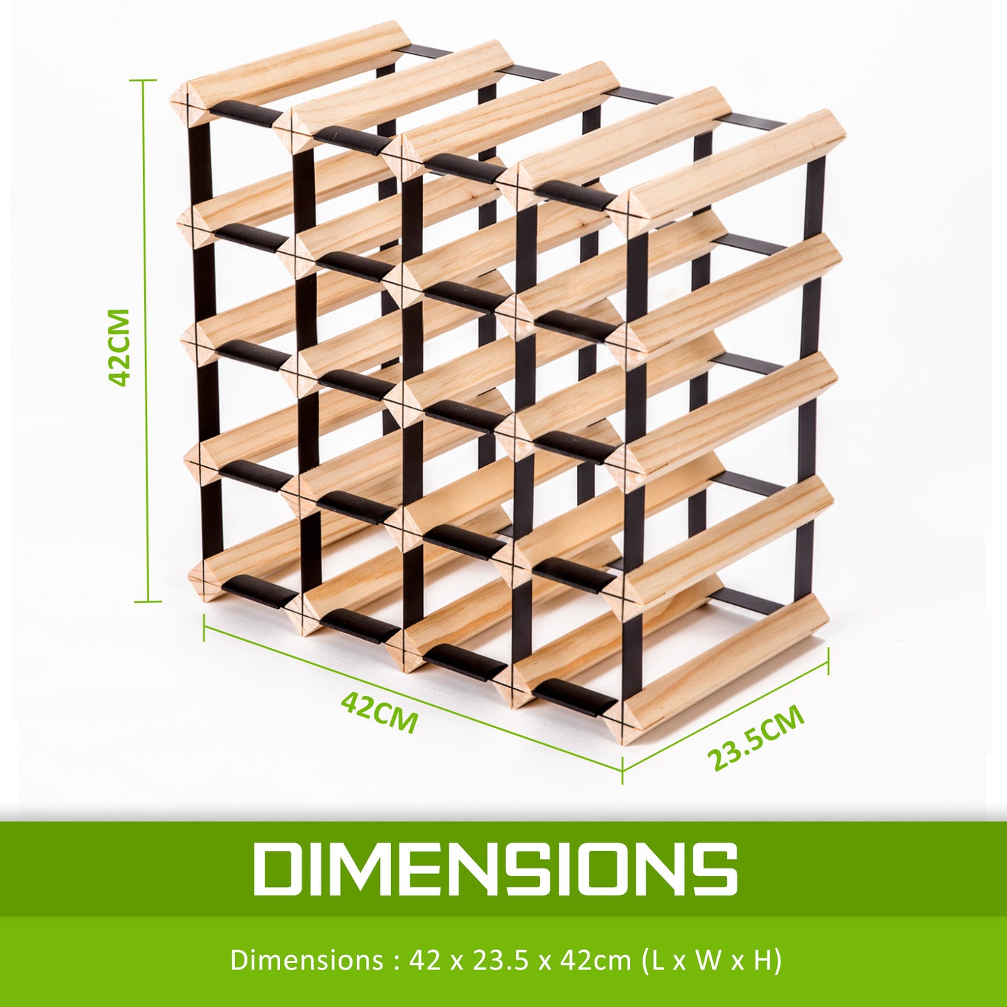Timber Wine Rack Storage Cellar Organiser 20 Bottle V274-FT-WWR03-20