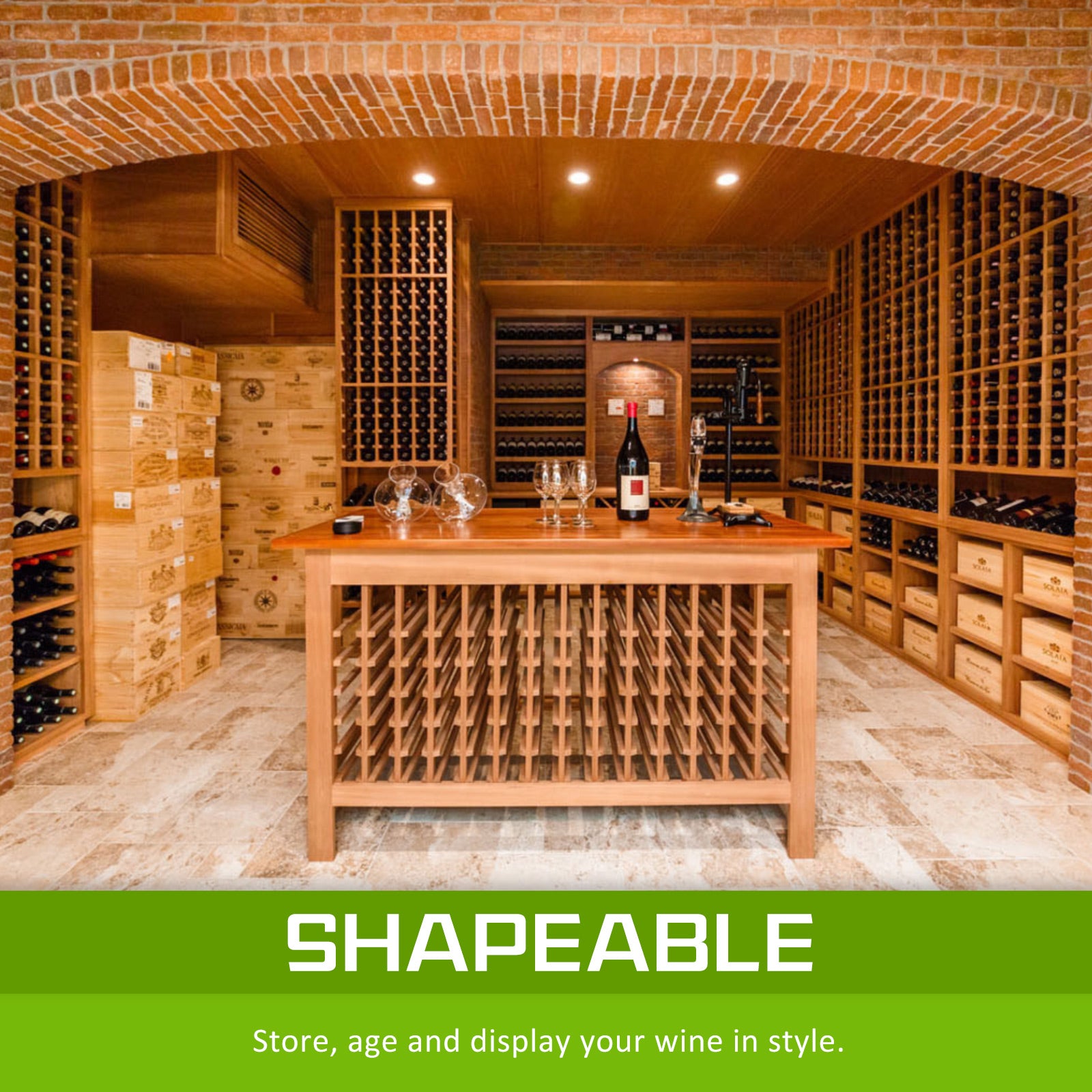 Timber Criss Cross Wine Rack Storage Cellar Organiser 24 Bottle V274-FT-WWR04-24