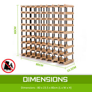 Timber Wine Rack Storage Cellar Organiser 72 Bottle V274-FT-WWR08-72