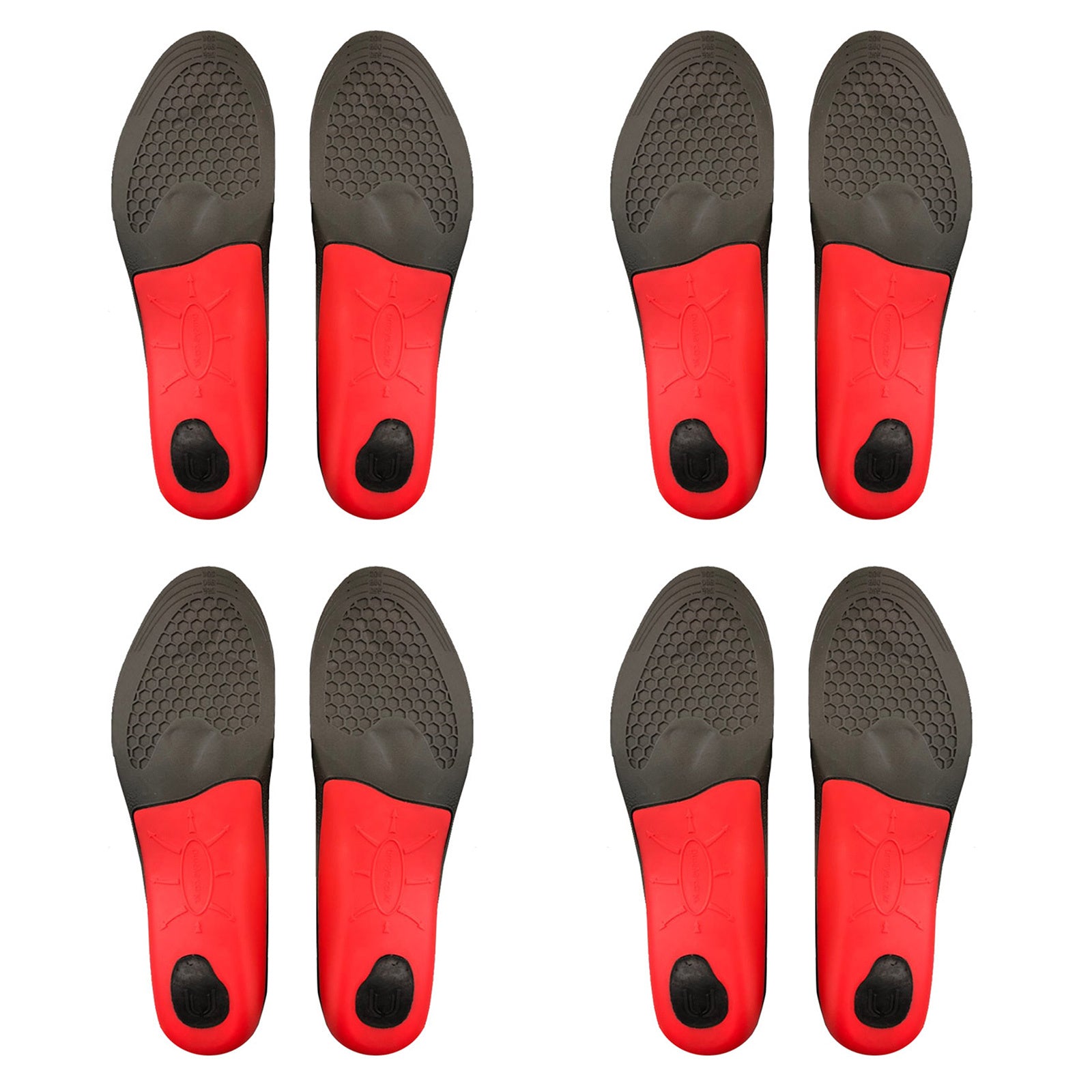 4X Pair Full Whole Insoles Shoe Inserts L Size Arch Support Foot Pads V274-GM-BI-INSOLE-FL-L4