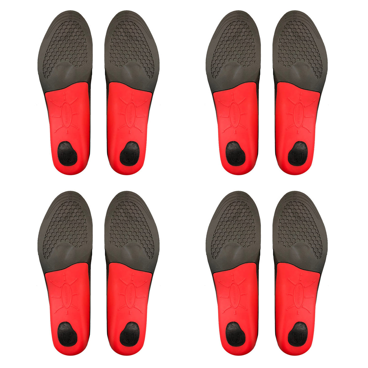 4X Pair Full Whole Insoles Shoe Inserts L Size Arch Support Foot Pads V274-GM-BI-INSOLE-FL-L4