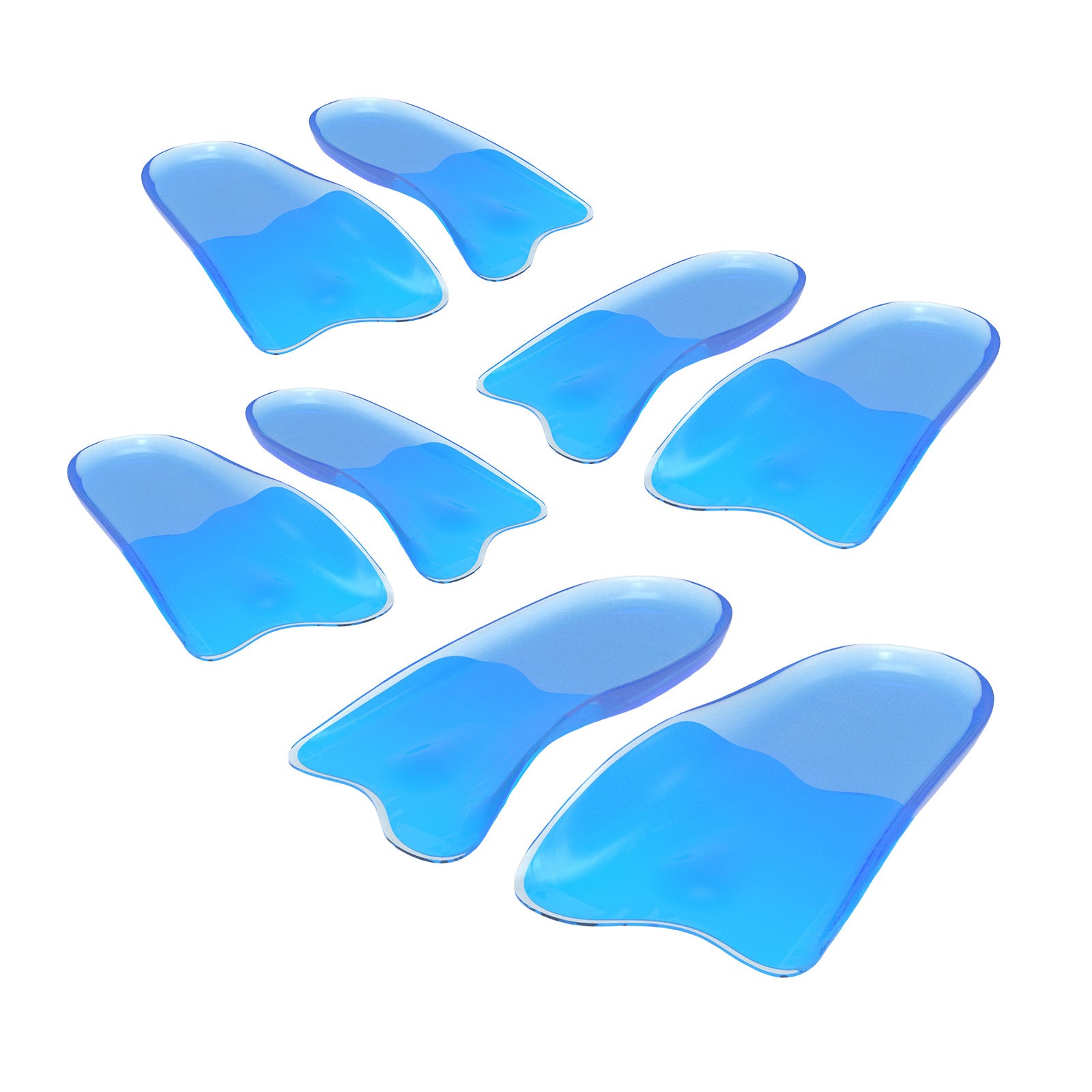 4X Pair Half Insoles Shoe Inserts M Size Gel Arch Support Foot Pad V274-GM-BI-INSOLE-HF-M4