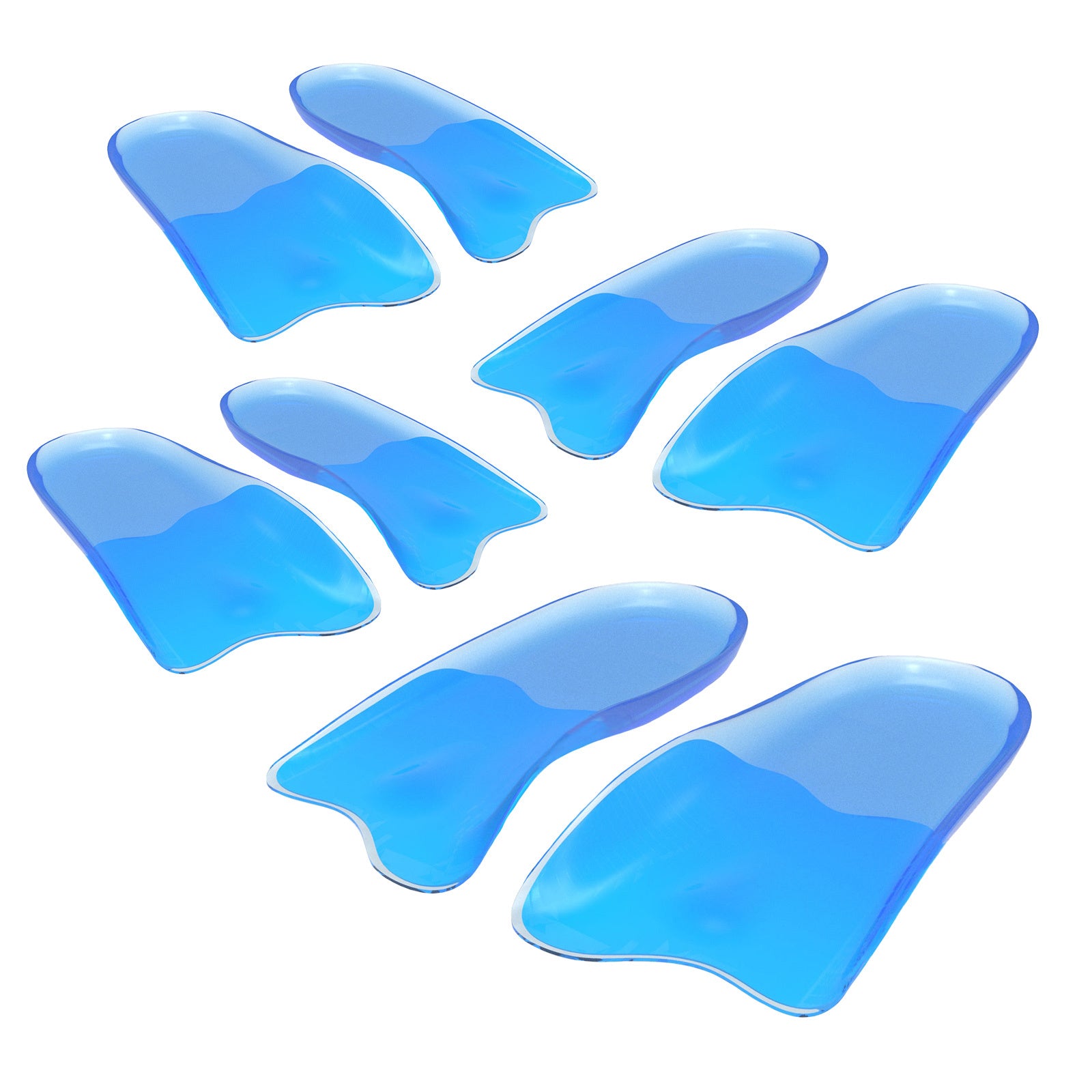 4X Pair Half Insoles Shoe Inserts S Size Gel Arch Support Foot Pad V274-GM-BI-INSOLE-HF-S4