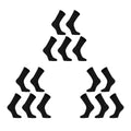 15X Rexy 3D Seamless Crew Socks Medium Slim Breathable BLACK V274-GM-RX3DCW-M15-BK