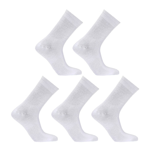 5X Rexy 3D Seamless Crew Socks Medium Slim Breathable WHITE V274-GM-RX3DCW-M5-WH