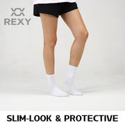 5X Rexy 3D Seamless Crew Socks Medium Slim Breathable WHITE V274-GM-RX3DCW-M5-WH
