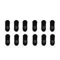 12X Rexy Cushion No Show Ankle Socks Medium Non-Slip Breathable BLACK V274-GM-RXCNOS-M12-BK