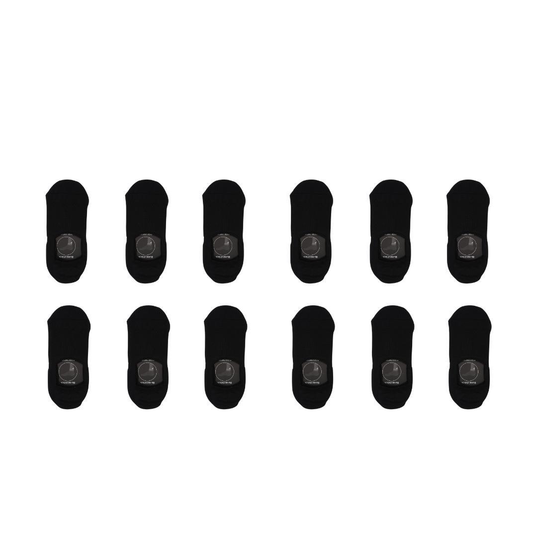 12X Rexy Cushion No Show Ankle Socks Medium Non-Slip Breathable BLACK V274-GM-RXCNOS-M12-BK