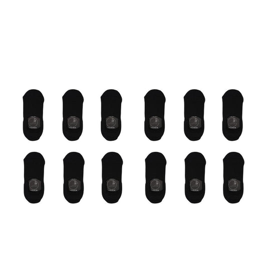 12X Rexy Cushion No Show Ankle Socks Medium Non-Slip Breathable BLACK V274-GM-RXCNOS-M12-BK