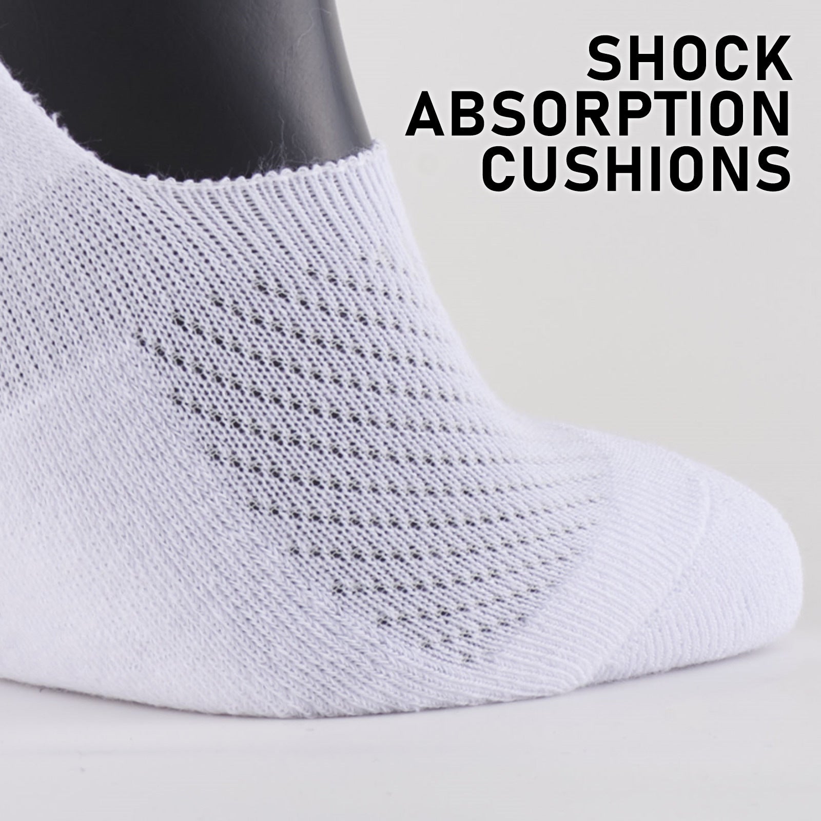 12X Rexy Cushion No Show Ankle Socks Medium Non-Slip Breathable BLACK V274-GM-RXCNOS-M12-BK