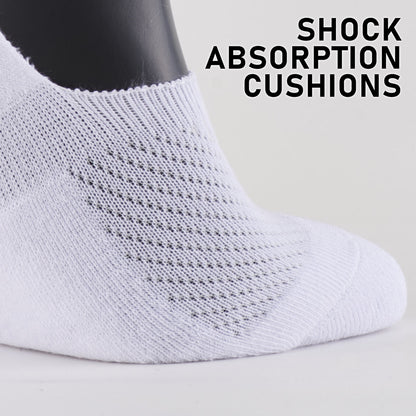 12X Rexy Cushion No Show Ankle Socks Medium Non-Slip Breathable BLACK V274-GM-RXCNOS-M12-BK